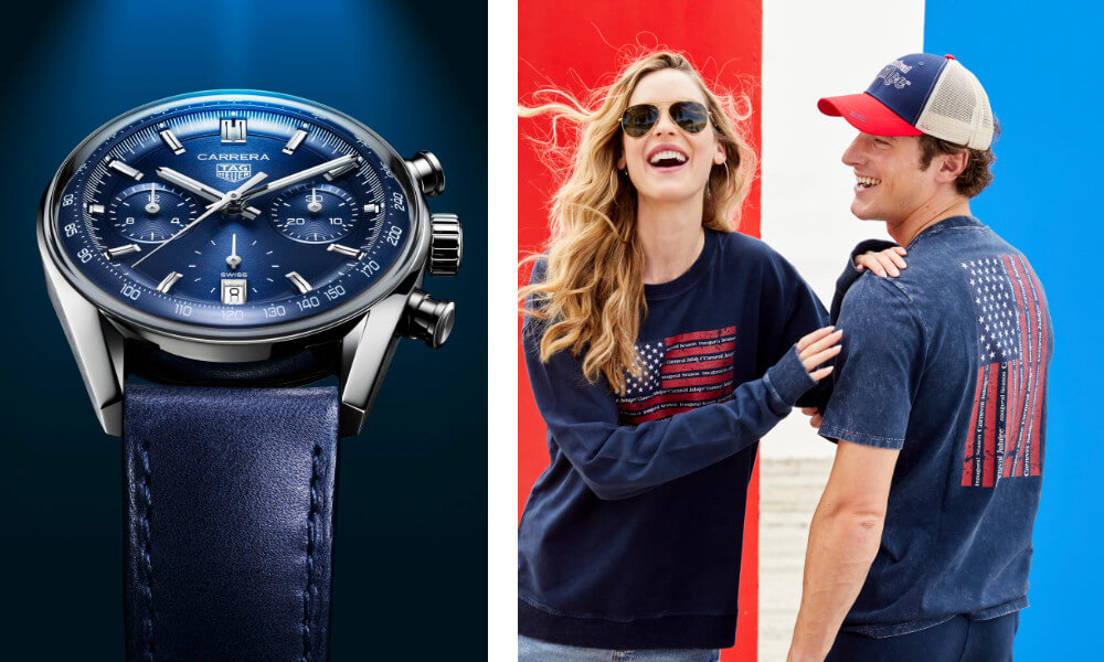TAG Heuer Carrera watch and merchandise from the Inaugural Americana collection